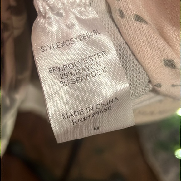 COMO Vintage longsleeve sweater sweatshirt hoodie pastel pink grey & white M - Picture 6 of 8